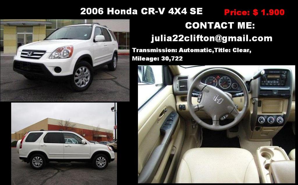¶°¶°¶°¶°¶~~~2OO6 HONDA CR-V for sale!!!~~~¶°¶°¶°¶°¶ $1900