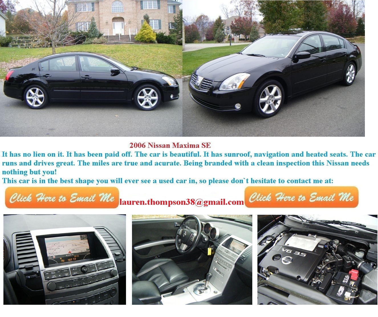 ► 2006 Nissan Maxima SE► (Salt lake city) $1900
